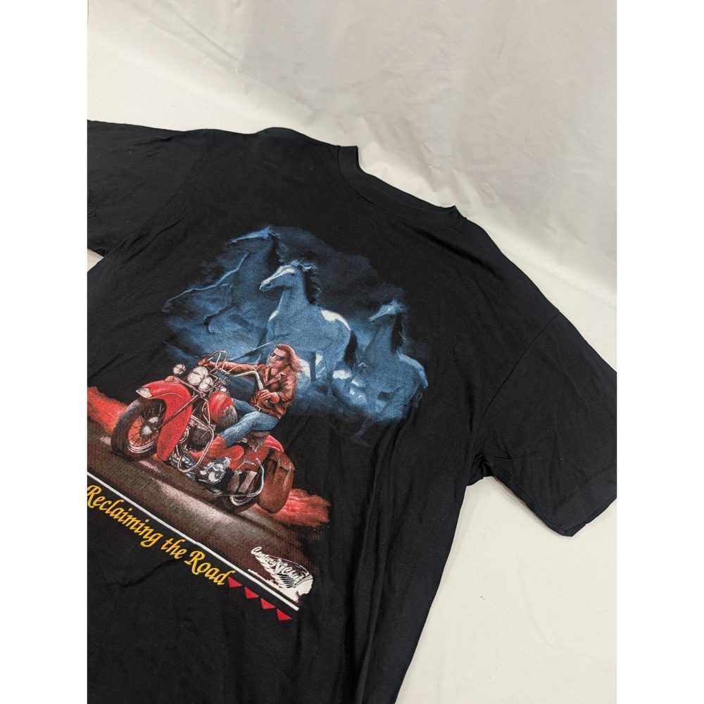 Vintage Caribbean Dream T-Shirt Motorcycles 3D Boot Leg‎ Emblem Winner XL